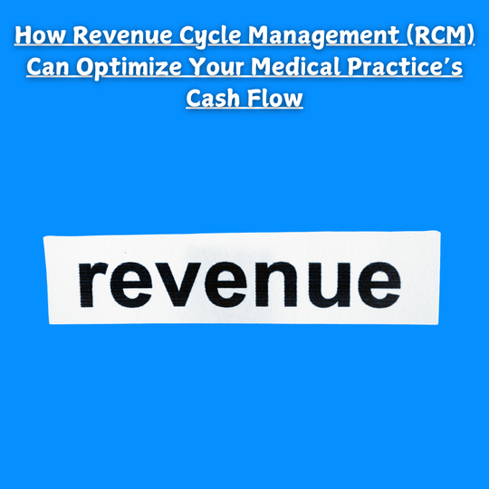 "Visual representation of revenue cycle management in healthcare, showing billing, coding, claims, and payment processes."